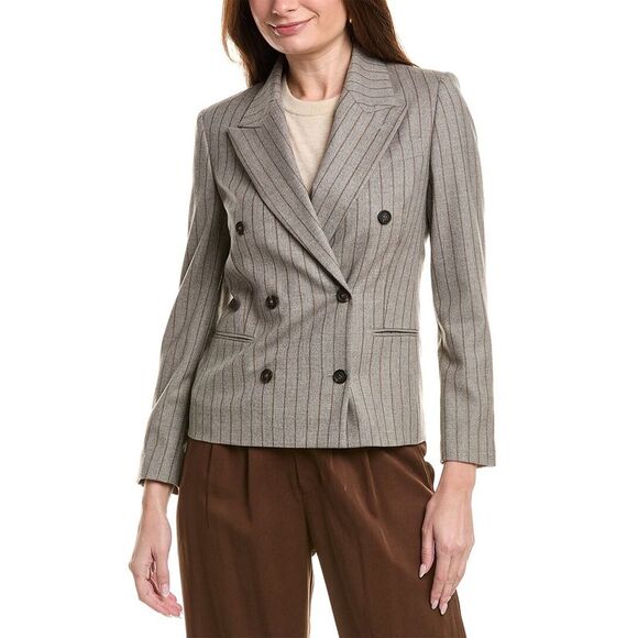 Brunello Cucinelli Jackets & Blazers - Brunello Cucinelli Womens Wool Blazer, Grey